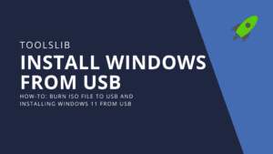 install windows from usb